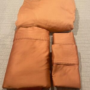 Threshold by Target Solid Rust Full Size Sheet Set 100% Cotton